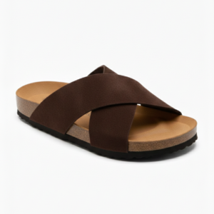 سليبر رجالي جلد طبيعي كود 102 - بني